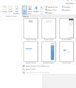 Sidebars in word