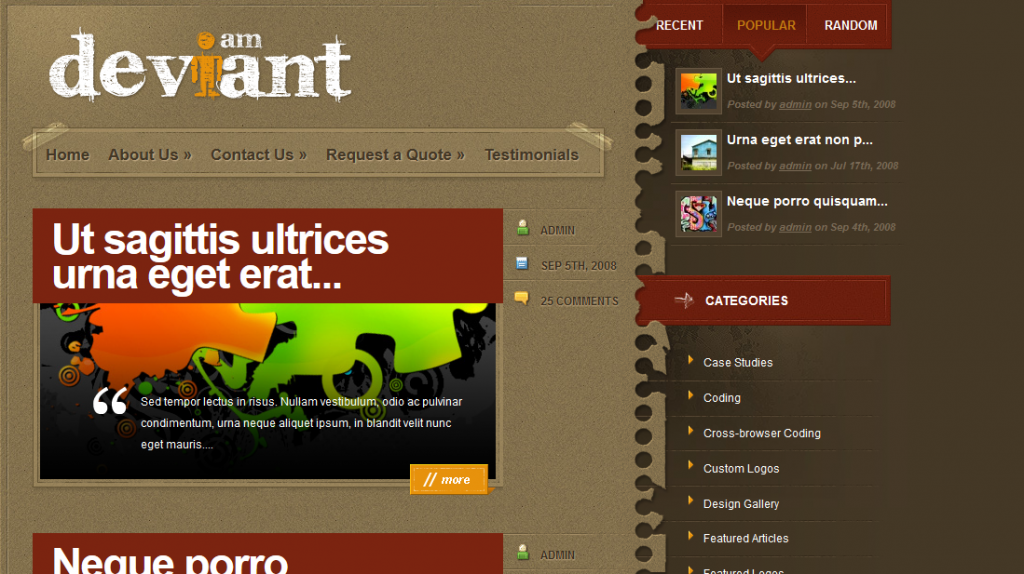 Deviant theme