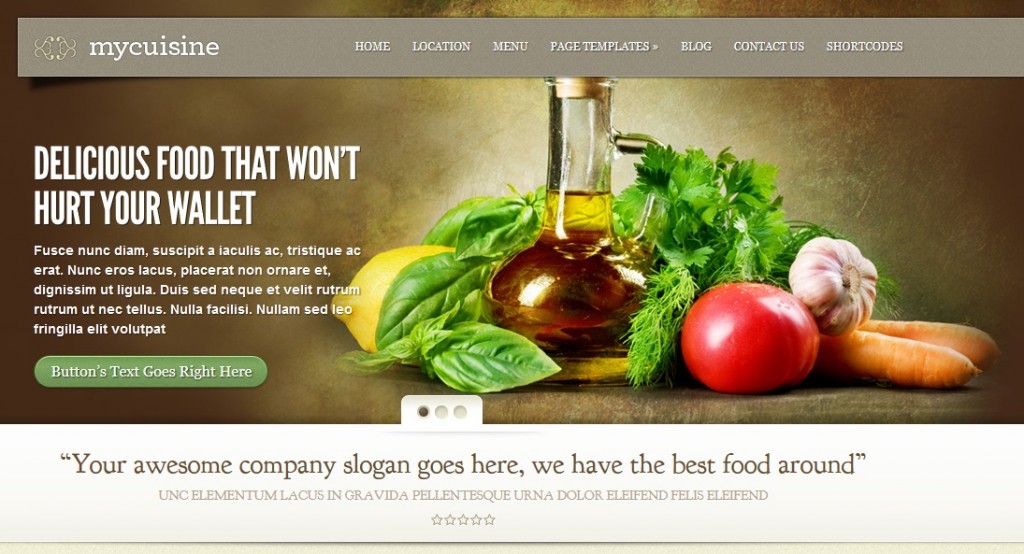 wordpress themes for restaurants